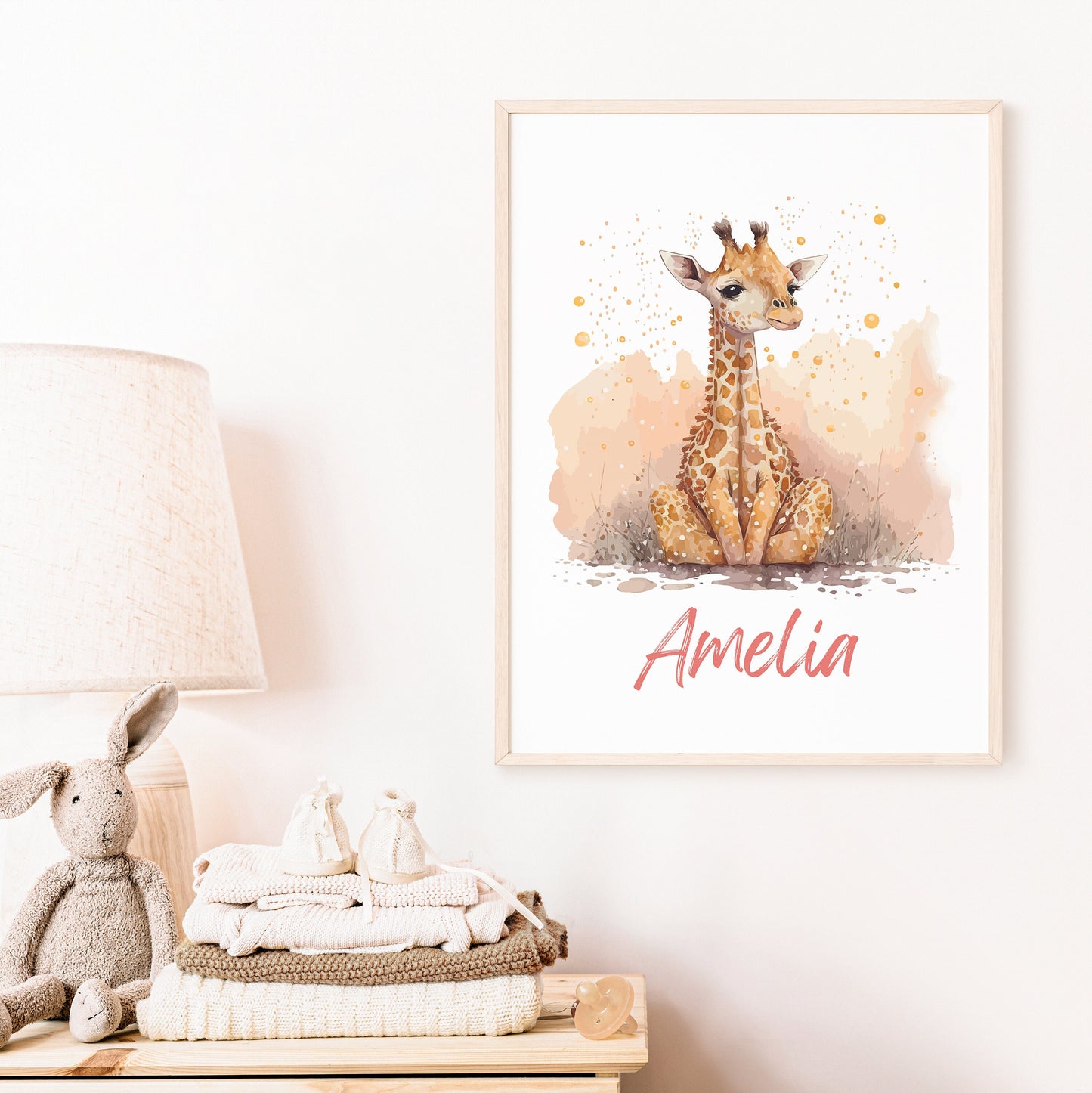 Custom Baby Animals Print, Custom Safari Theme prints, Custom Prints, Personalized Name, Kids Bedroom Print, Nursery Décor, New Baby Gift