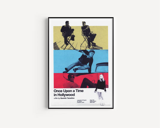 Minimalist Once Upon A Time In Hollywood Print | Mid Century Movie Poster | Tarantino Inspired Print | A5 A4 A3 | Movie Prints | Film Print
