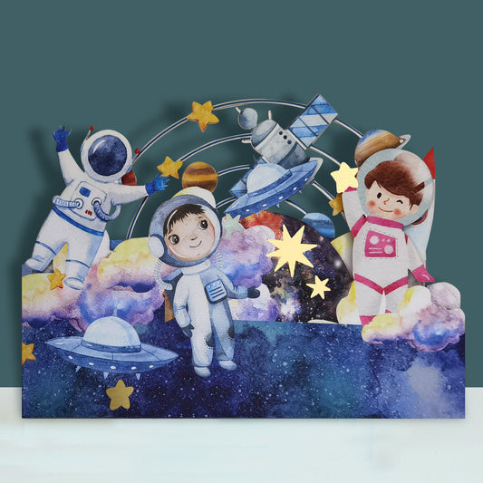 3D Pop Up Astronaut Card, Birthday Card For Kids, Space themed Card, Pop up Birthday Card, Cards For Children, Pop Up cards, 3D Design