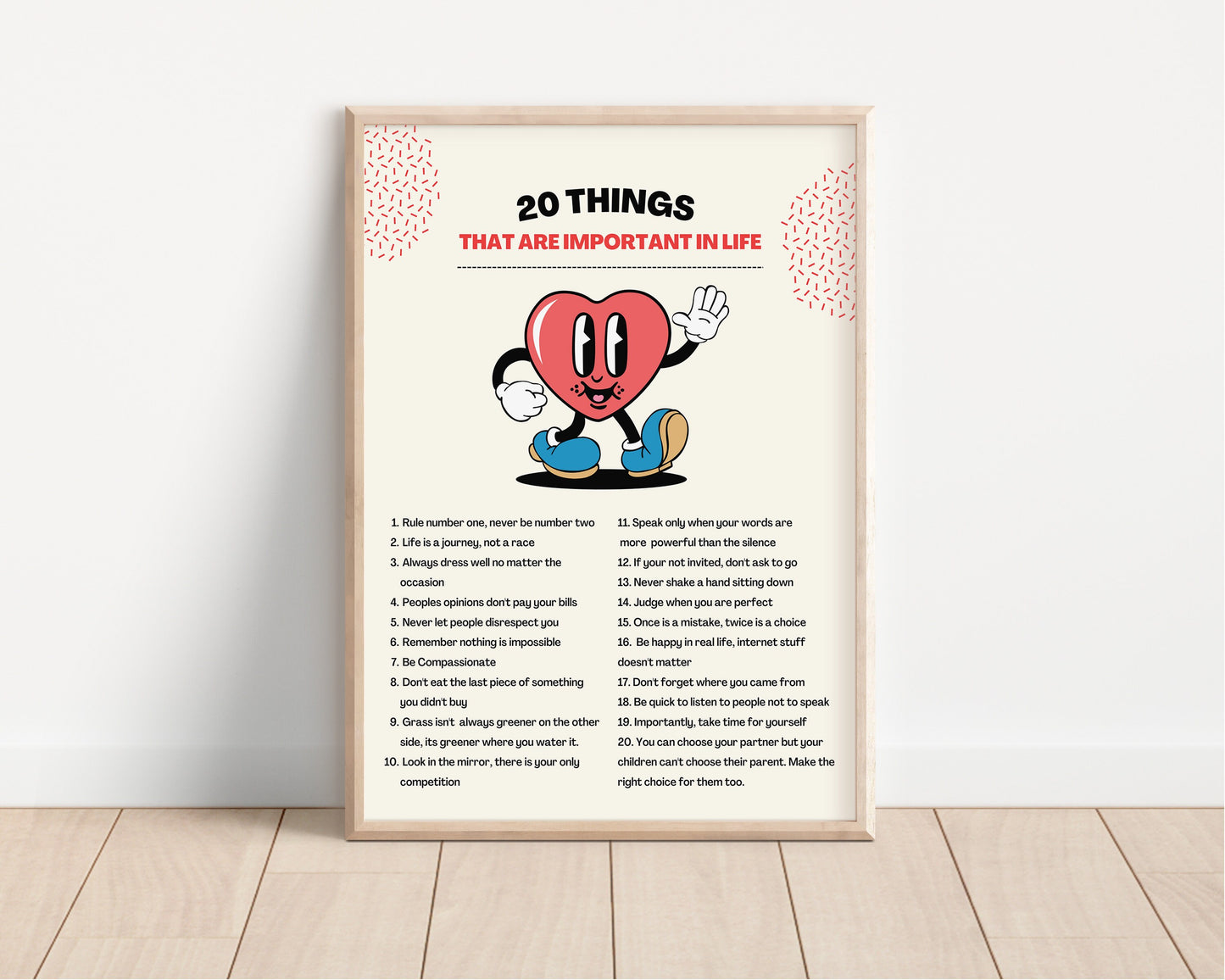 Motivational Character Retro Print, Different Characters, Retro Quote Wall Print, Life Lessons Print, Retro Poster, Retro Wall Decor