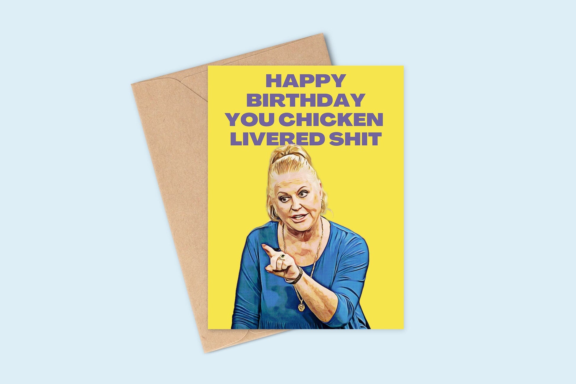 Funny Birthday Card For Him or Her, Kim Woodburn, Birthday Card, Kim Woodburn Icon, Funny Cards, Kim Woodburn Cards, Kim Quotes