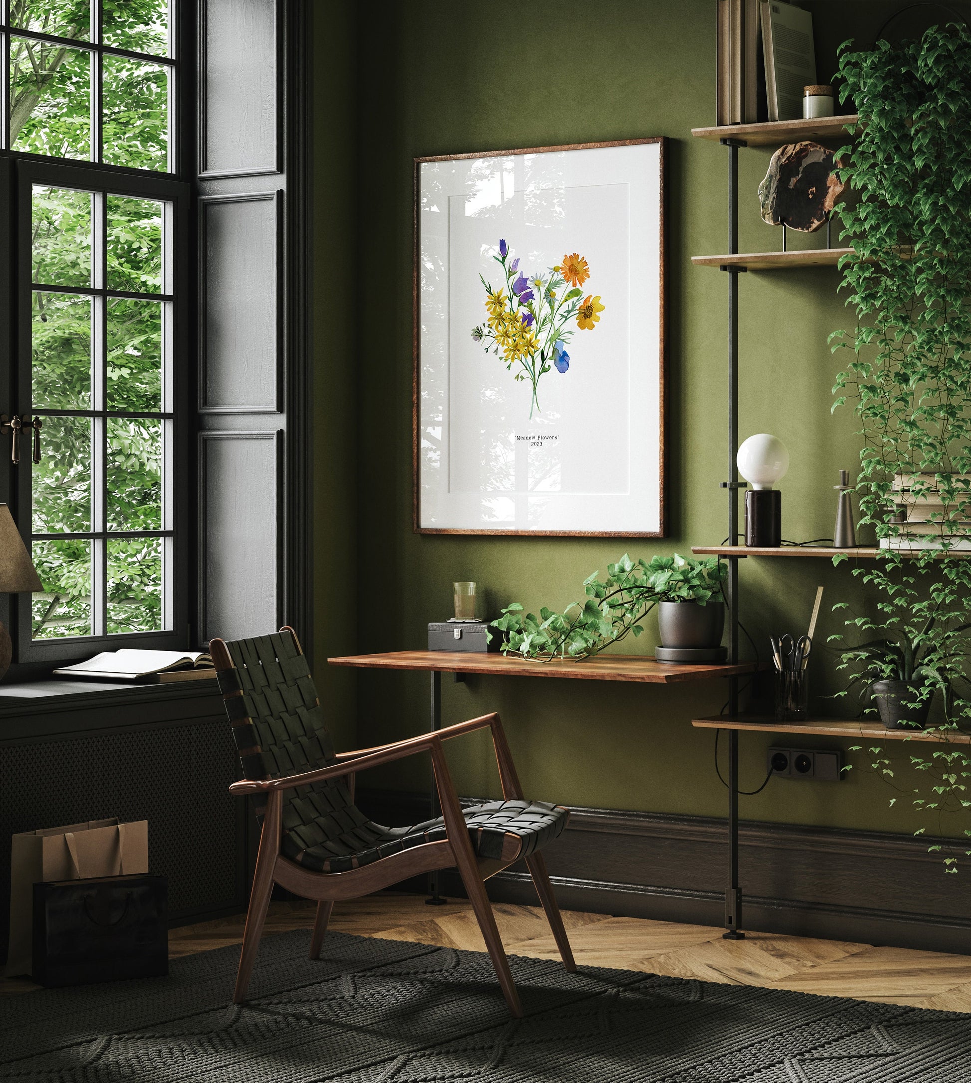 Meadow Flowers Print, Boho Home Décor, Meadow Flowers Wall Art, Flower Prints, Living Room, A5/A4/A3/A2/A1, Flower Illustration