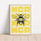 Manchester Print, Manchester Bee, Manchester Art Print, Manchester Print Unframed, A5/A4/A3/A2, Love Manchester, Gallery Wall, Living Room