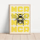 Manchester Print, Manchester Bee, Manchester Art Print, Manchester Print Unframed, A5/A4/A3/A2, Love Manchester, Gallery Wall, Living Room