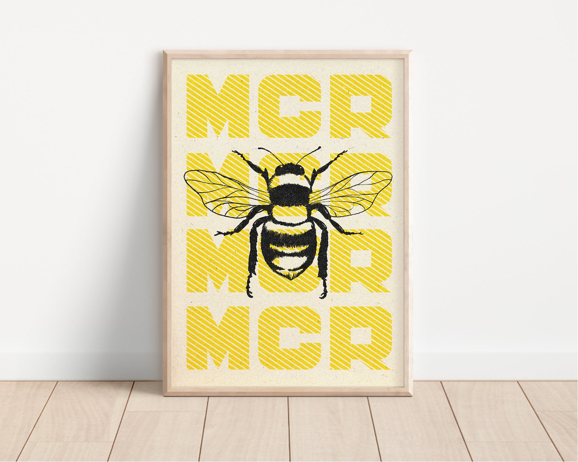 Manchester Print, Manchester Bee, Manchester Art Print, Manchester Print Unframed, A5/A4/A3/A2, Love Manchester, Gallery Wall, Living Room