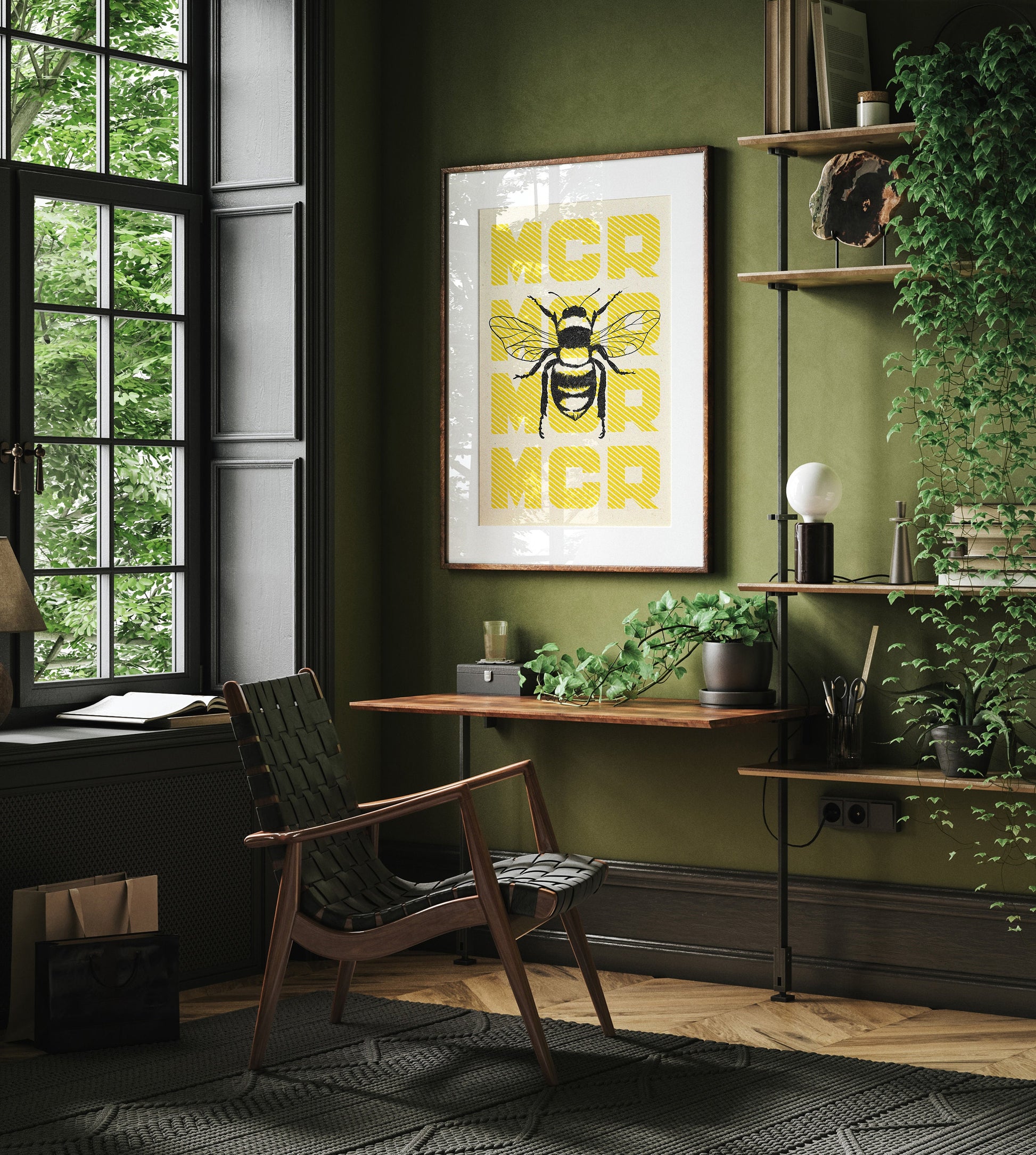 Manchester Print, Manchester Bee, Manchester Art Print, Manchester Print Unframed, A5/A4/A3/A2, Love Manchester, Gallery Wall, Living Room