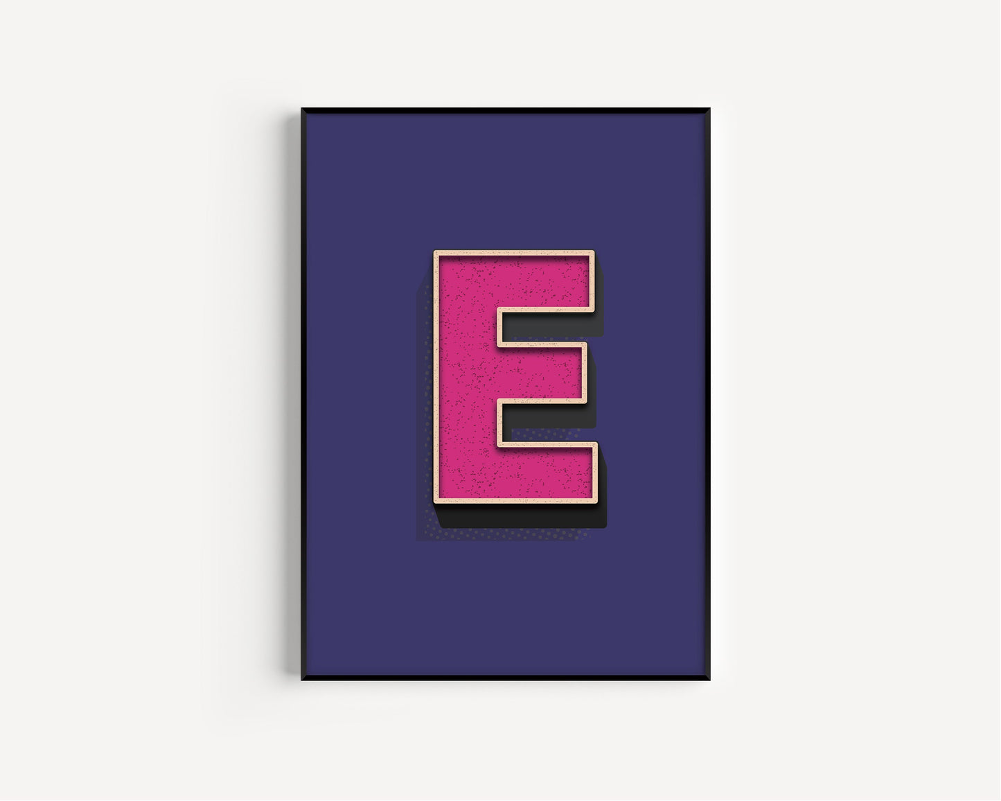 Retro Bold Letter Print, Custom Alphabet, Personalised Wall Art, A5 A4 A3 A2 Print, Custom Home Prints, Quirky Modern Prints, Gallery Wall