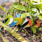 Bird Stake Suncatchers Various Birds, Stained Glass Suncatchers Stakes For Plantpots Or Soil, Garden Decoration, Robin, BlueTit, Goldfinch,