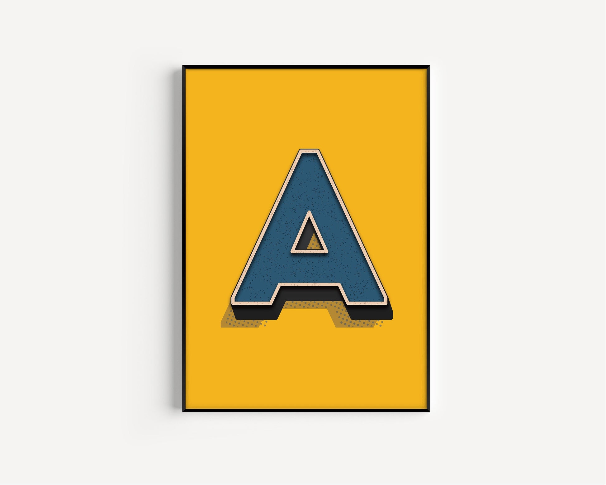 Retro Bold Letter Print, Custom Alphabet, Personalised Wall Art, A5 A4 A3 A2 Print, Custom Home Prints, Quirky Modern Prints, Gallery Wall