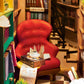 Build Your Own Bookstore, Doll House DIY Kit, Model Set, Miniature Bookstore Craft Kit for Adults, Mini Diorama Room with Furniture, Books